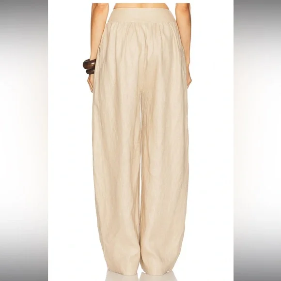 Camila Coelho Harlow Linen Pant in Flax, xs - Picture 2 of 4